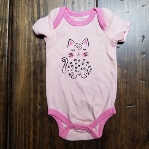 Leopard Kitty Onesie 3-6 Months Snap Bottom